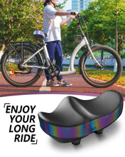 Load image into Gallery viewer, Rainbow Noseless XL Plus Bike Seat for Men Women Comfort - Extra Large Noseless Padding Bicycle seat
